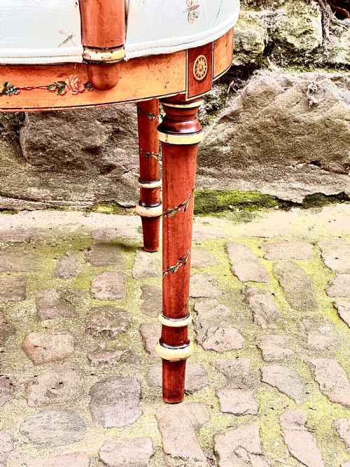 GEORGE III PAINTED SATINWOOD ELBOW CHAIR - ADDITIONAL PHOTO 10