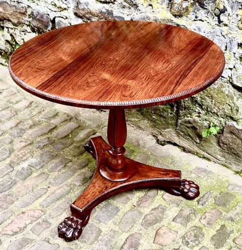A SMALL GEORGE IV ROSEWOOD CENTRE TABLE - ADDITIONAL PHOTO 4