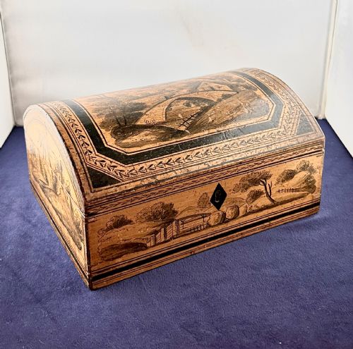 a george iii penwork box - CATEGORY: ANTIQUE BOXES - DATED GEORGIAN