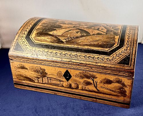A GEORGE III PENWORK BOX - ADDITIONAL PHOTO 3