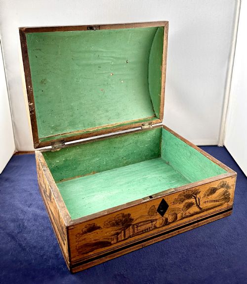 A GEORGE III PENWORK BOX - ADDITIONAL PHOTO 4