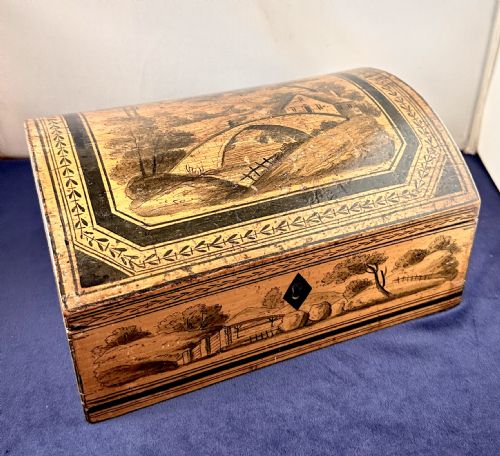 A GEORGE III PENWORK BOX - ADDITIONAL PHOTO 5