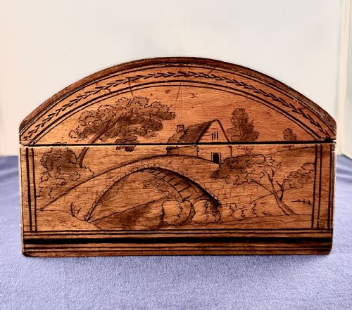 A GEORGE III PENWORK BOX - ADDITIONAL PHOTO 6