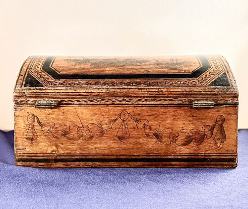 A GEORGE III PENWORK BOX - ADDITIONAL PHOTO 7