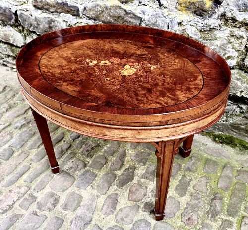 A LATE VICTORIAN INLAID WALNUT COFFEE TABLE - ADDITIONAL PHOTO 2