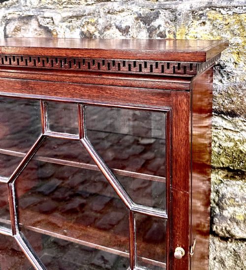 A LATE VICTORIAN GLAZED WALL CUPBOARD - ADDITIONAL PHOTO 2