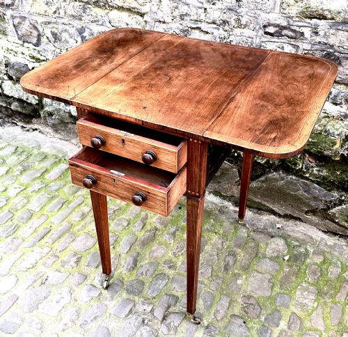 A FINE REGENCY ROSEWOOD DROPLEAF SIDE TABLE - ADDITIONAL PHOTO 5