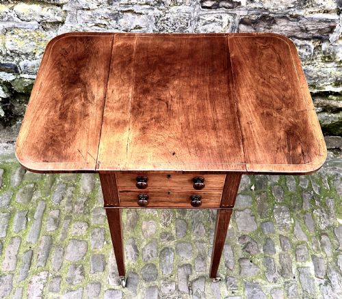 A FINE REGENCY ROSEWOOD DROPLEAF SIDE TABLE - ADDITIONAL PHOTO 6