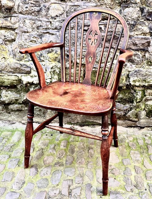 A WILLIAM IV THAMES VALLEY WINDSOR ELBOW CHAIR - ADDITIONAL PHOTO 1