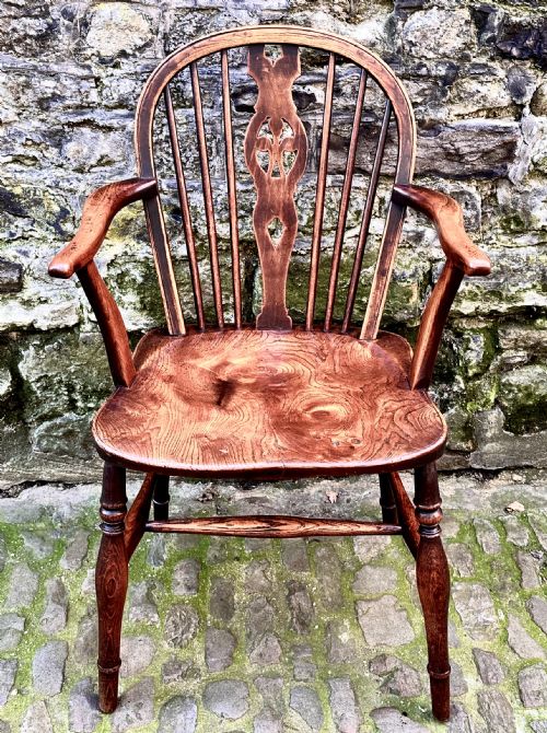A WILLIAM IV THAMES VALLEY WINDSOR ELBOW CHAIR - ADDITIONAL PHOTO 4