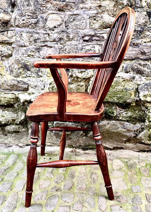 A WILLIAM IV THAMES VALLEY WINDSOR ELBOW CHAIR - ADDITIONAL PHOTO 5