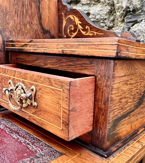 A LATE VICTORIAN ROSEWOOD BONHEUR DU JOUR - ADDITIONAL PHOTO 10