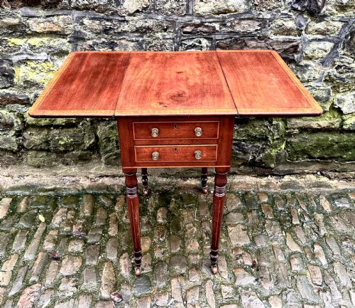 A REGENCY MAHOGANY DROPLEAF SIDE TABLE - ADDITIONAL PHOTO 6