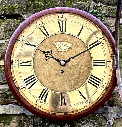 A GEORGE III MAHOGANY DIAL CLOCK - ADDITIONAL PHOTO 1