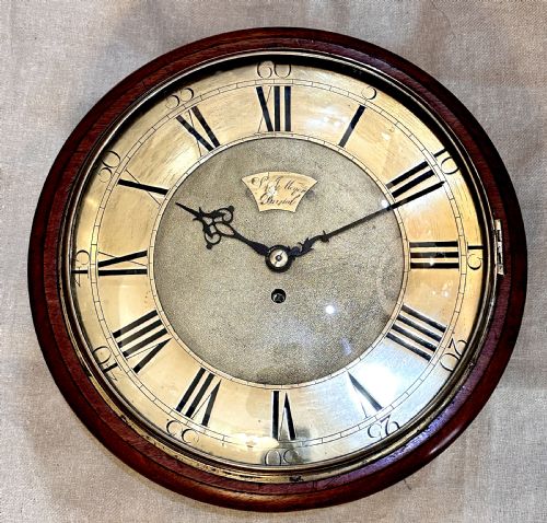 A GEORGE III MAHOGANY DIAL CLOCK - ADDITIONAL PHOTO 2