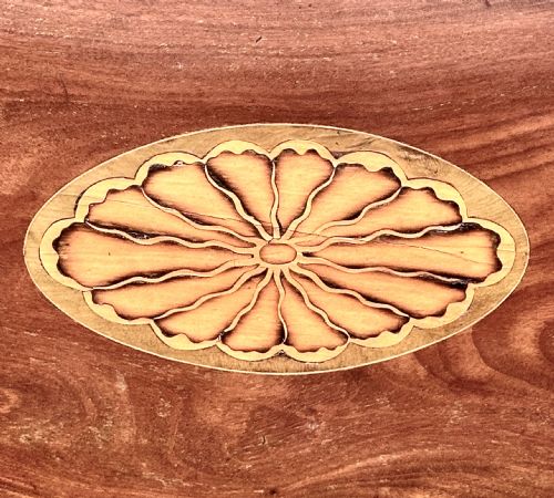 A GEORGE III MAHOGANY INLAID TRAY - ADDITIONAL PHOTO 3