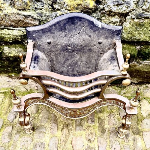 A LATE VICTORIAN ADAM STYLE STEEL FIRE BASKET - ADDITIONAL PHOTO 1
