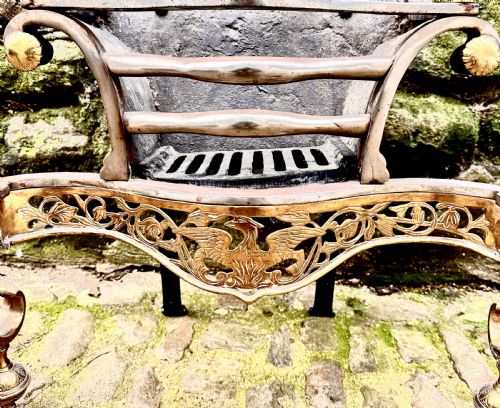 A LATE VICTORIAN ADAM STYLE STEEL FIRE BASKET - ADDITIONAL PHOTO 5