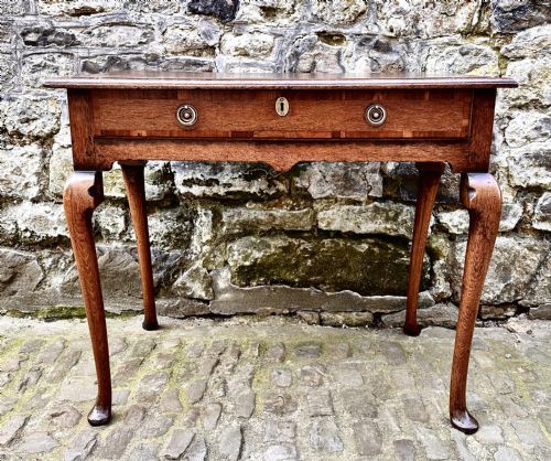 a georgian oak side table - CATEGORY: ANTIQUE TABLES - DATED GEORGIAN