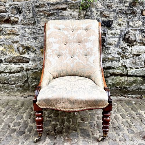 A WILLIAM IV ROSEWOOD NURSING CHAIR - ADDITIONAL PHOTO 1