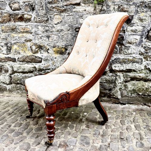 A WILLIAM IV ROSEWOOD NURSING CHAIR - ADDITIONAL PHOTO 2