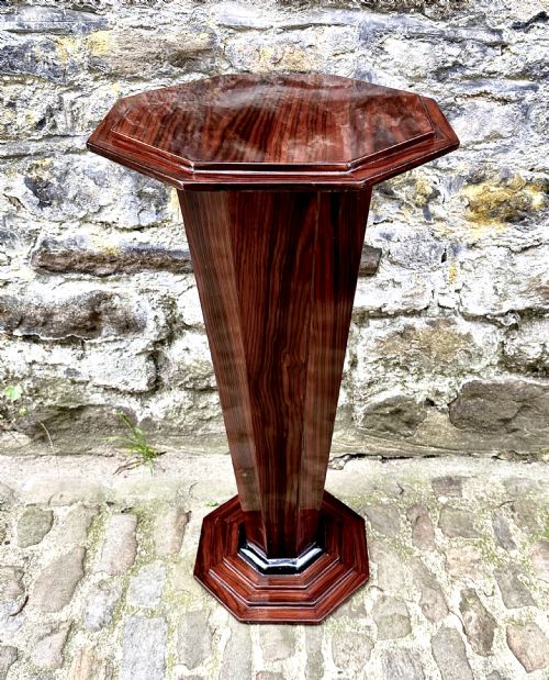 A PAIR OF ART DECO PEDESTAL LAMP TABLES - ADDITIONAL PHOTO 3
