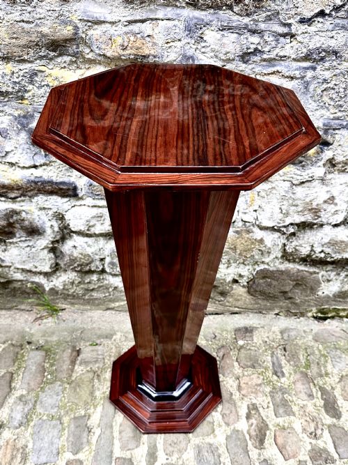 A PAIR OF ART DECO PEDESTAL LAMP TABLES - ADDITIONAL PHOTO 5
