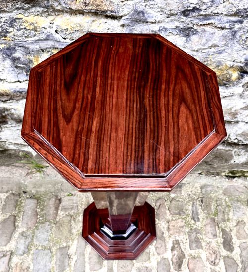 A PAIR OF ART DECO PEDESTAL LAMP TABLES - ADDITIONAL PHOTO 7