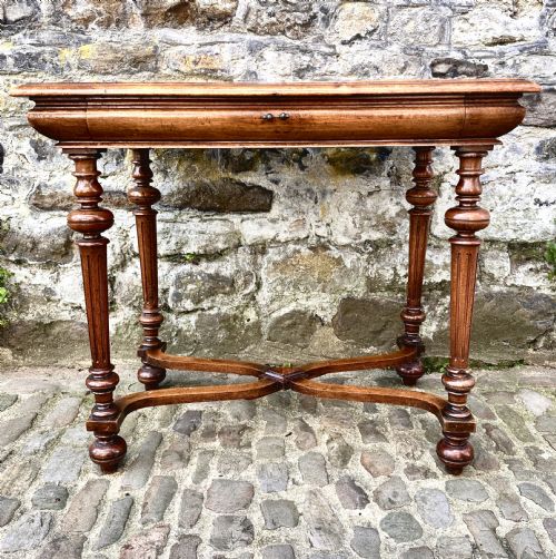 A SECOND EMPIRE WALNUT SIDE TABLE - ADDITIONAL PHOTO 1