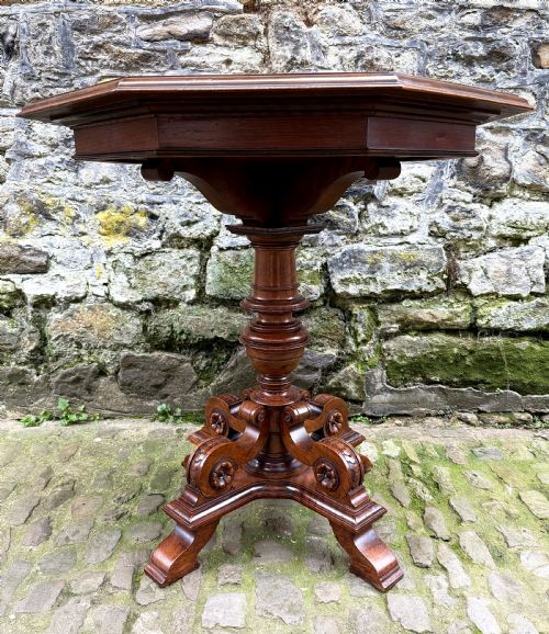 A MID VICTORIAN WALNUT CENTRE TABLE - ADDITIONAL PHOTO 1