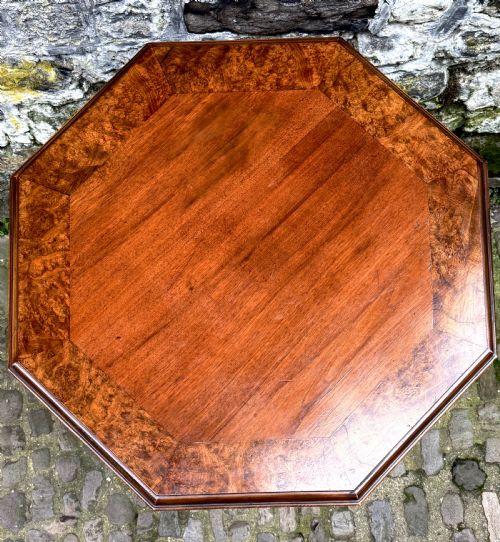 A MID VICTORIAN WALNUT CENTRE TABLE - ADDITIONAL PHOTO 4