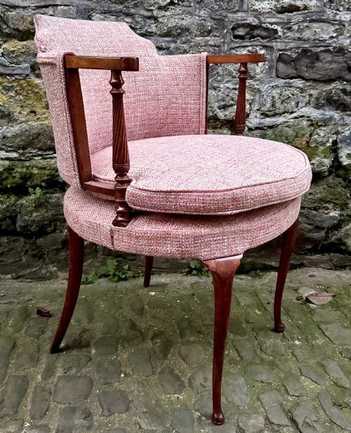 A SMALL REGENCY ROSEWOOD DESK CHAIR - ADDITIONAL PHOTO 3