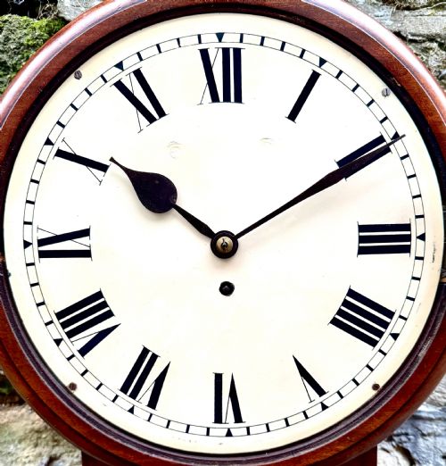 A MID VICTORIAN DROP DIAL WALL CLOCK - ADDITIONAL PHOTO 2