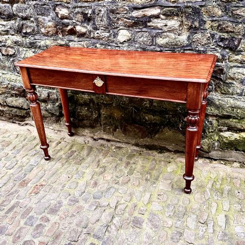 AN EARLY VICTORIAN MAHOGANY CONSOLE TABLE - ADDITIONAL PHOTO 1