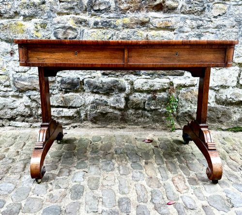 A GEORGE IV ROSEWOOD LIBRARY TABLE - ADDITIONAL PHOTO 8