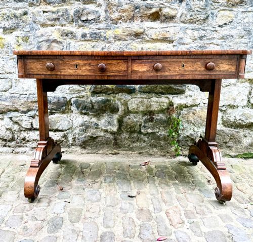 A GEORGE IV ROSEWOOD LIBRARY TABLE - ADDITIONAL PHOTO 9