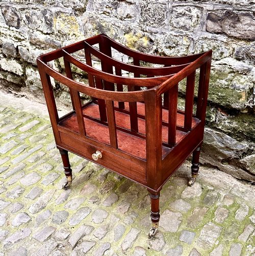 A GEORGE III MAHOGANY CANTERBURY - ADDITIONAL PHOTO 1