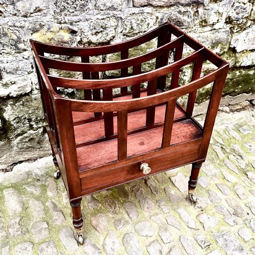 A GEORGE III MAHOGANY CANTERBURY - ADDITIONAL PHOTO 2