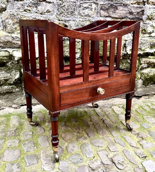 A GEORGE III MAHOGANY CANTERBURY - ADDITIONAL PHOTO 5