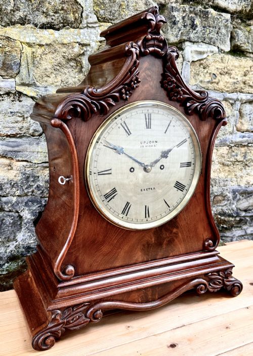 A MID VICTORIAN MAHOGANY BRACKET CLOCK - ADDITIONAL PHOTO 6