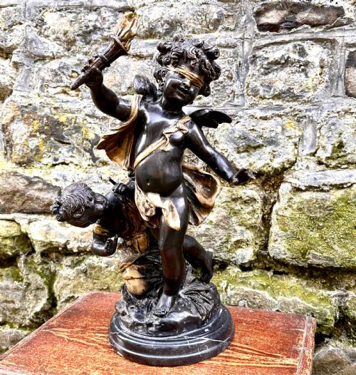 AN ANTIQUE FRENCH BRONZE SCULPTURE - ADDITIONAL PHOTO 3