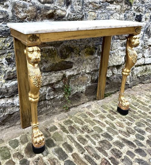 A REGENCY GILTWOOD CONSOLE TABLE - ADDITIONAL PHOTO 7