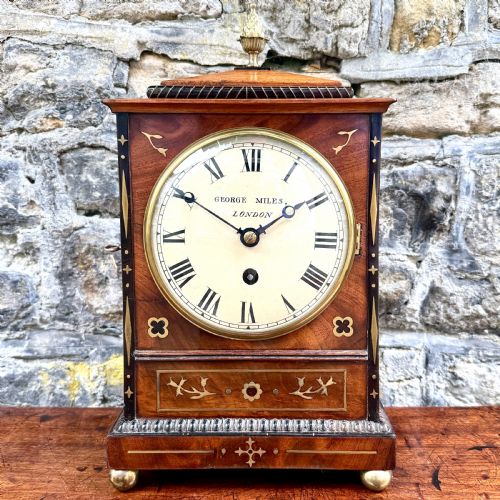 A Regency Mahogany Library Clock