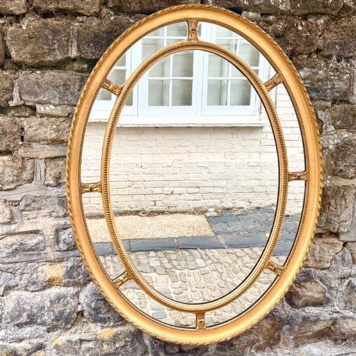 An Oval Adam Revival Style Mirror