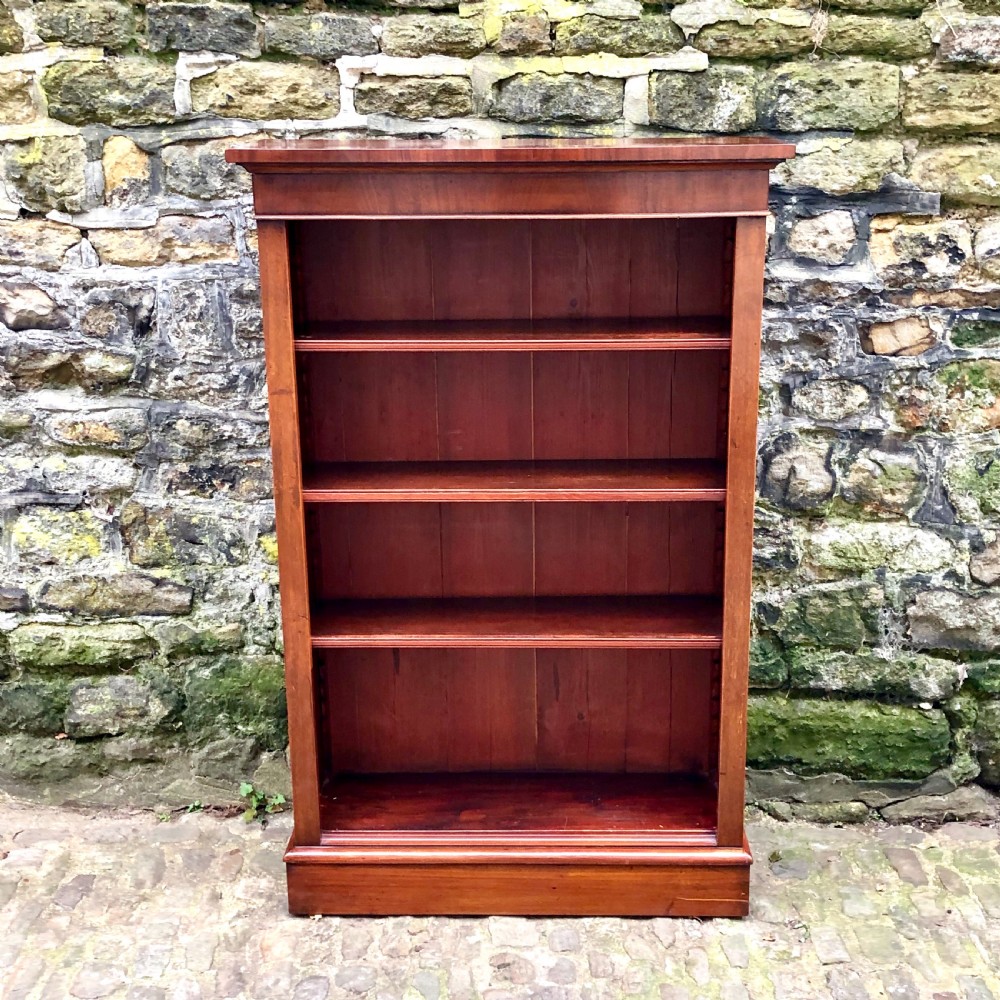 Late Victorian Mahogany Open Bookcase 