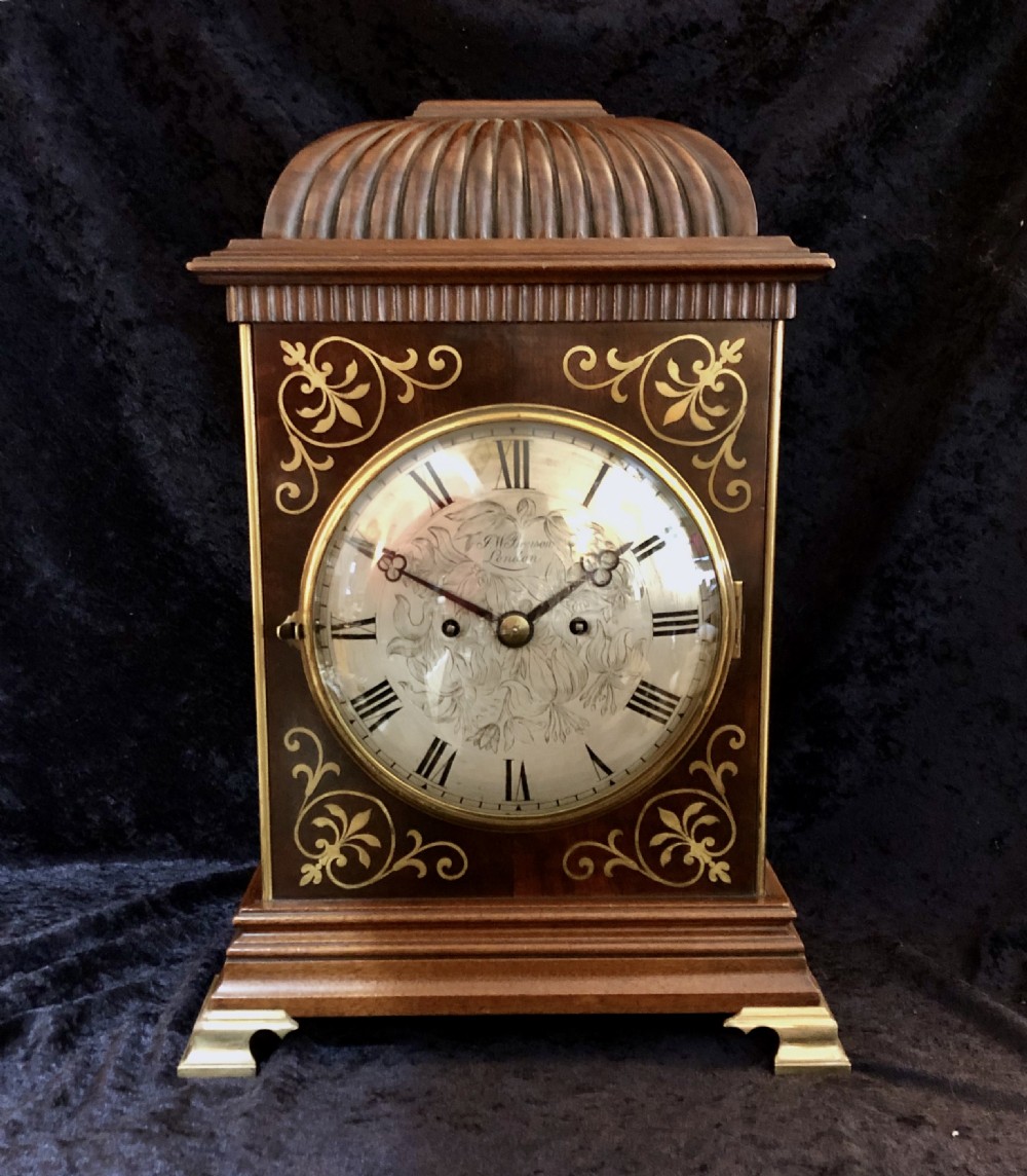 A fine Victorian mahogany bracket clock by J W Benson