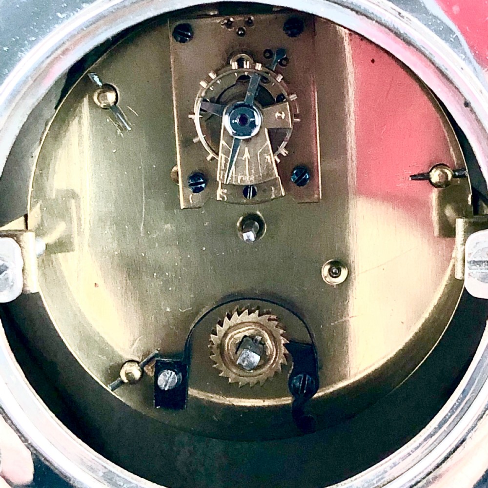 An Edwardian silver mantel clock  View VI