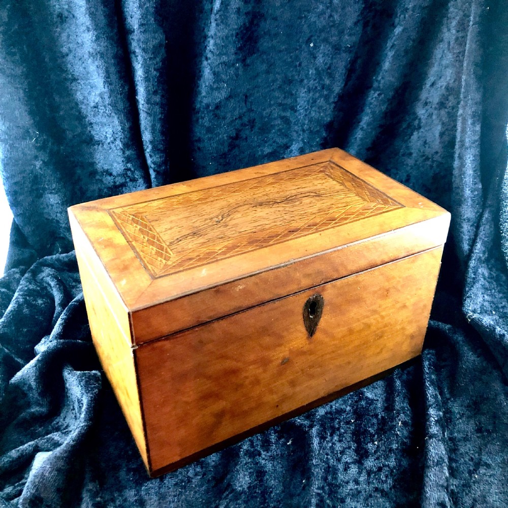 A George III satinwood tea caddy  View IV