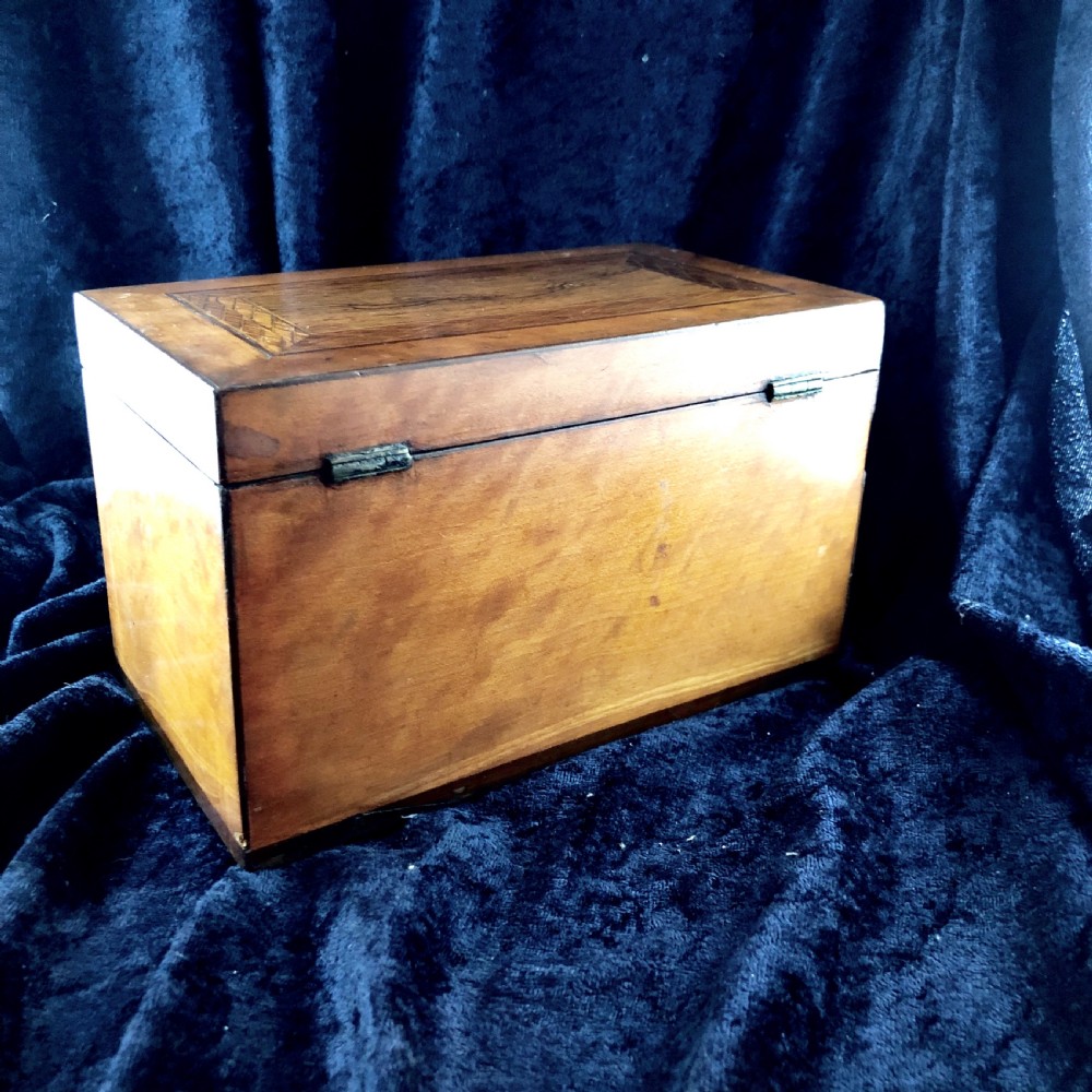 A George III satinwood tea caddy  View V