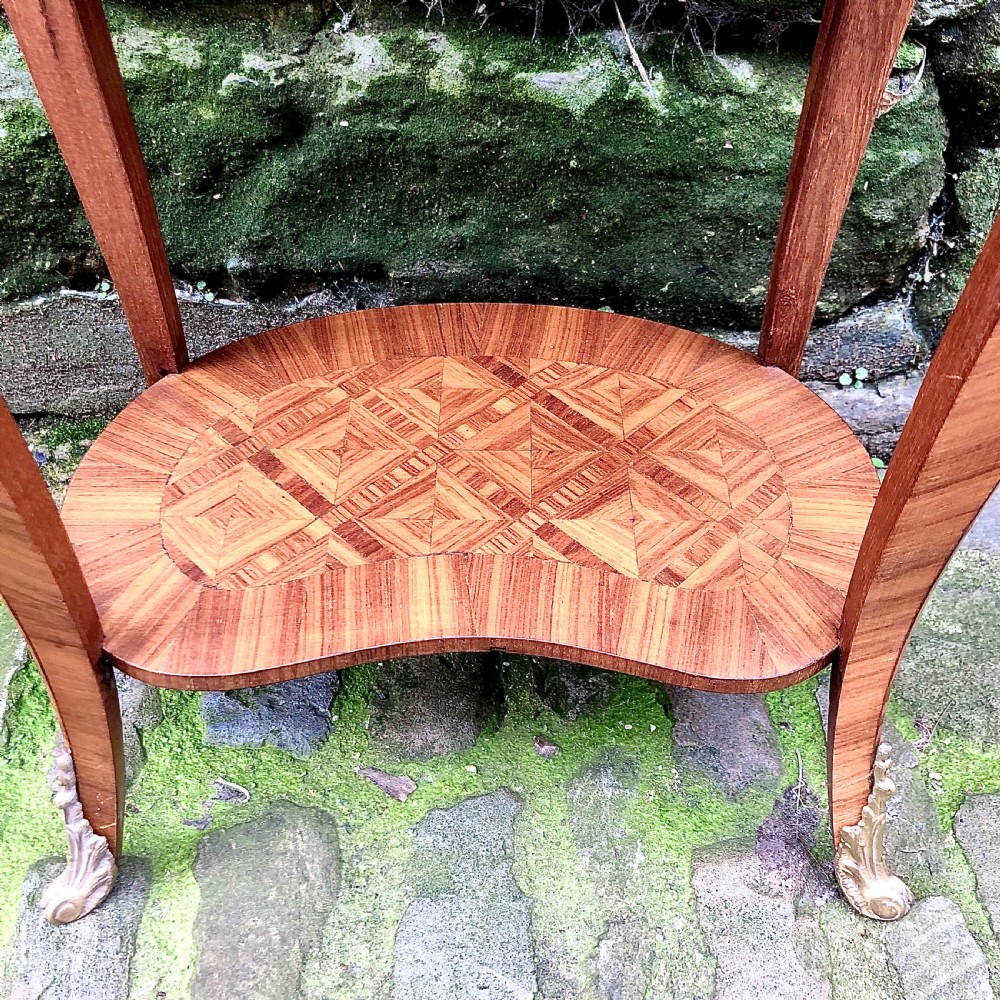 A pair of French Kingwood bedside table or lamp tables View VI